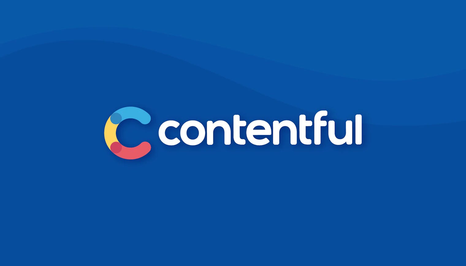 Contentful logo on a blue background