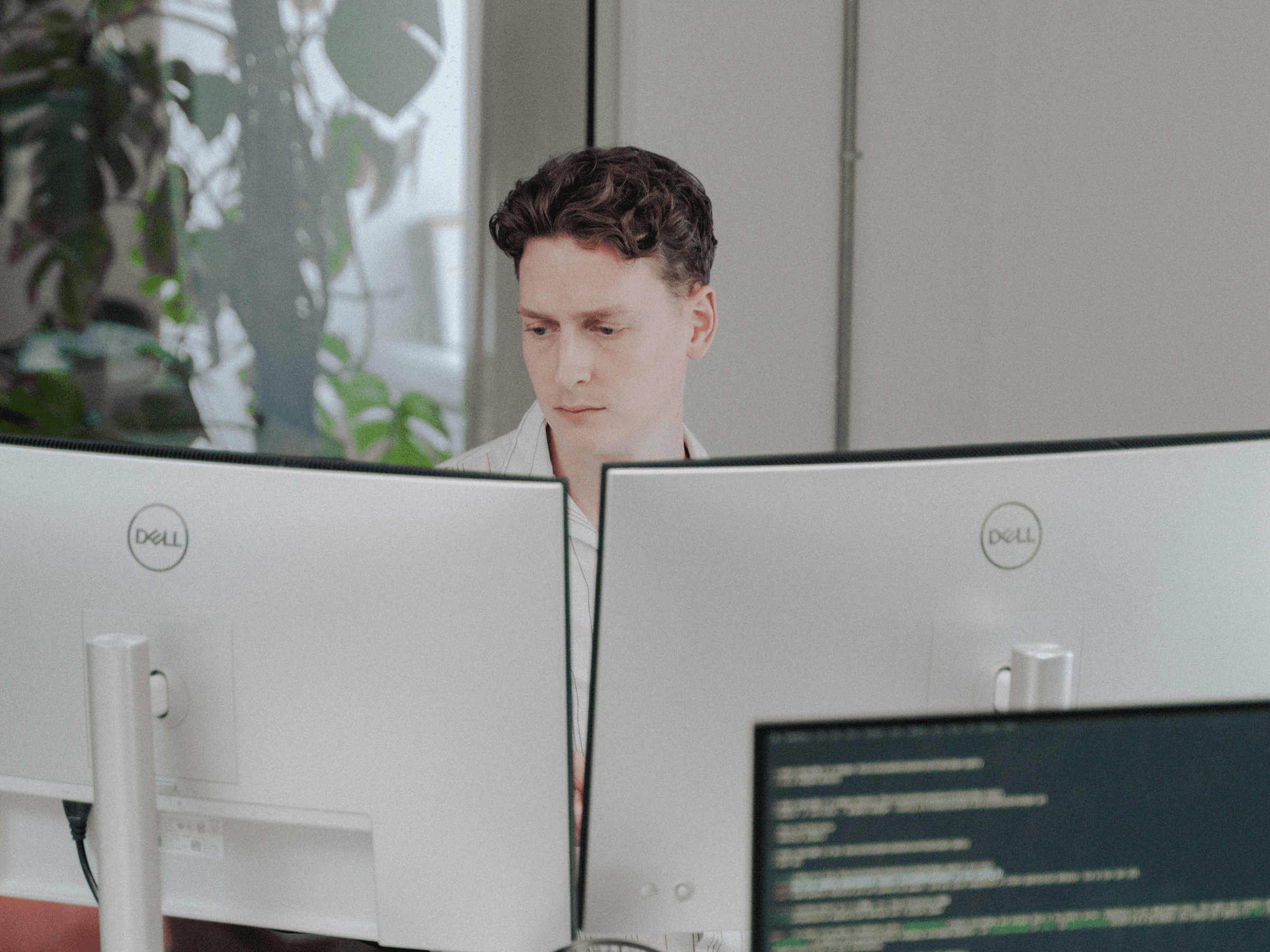 Person at Computer Workstation