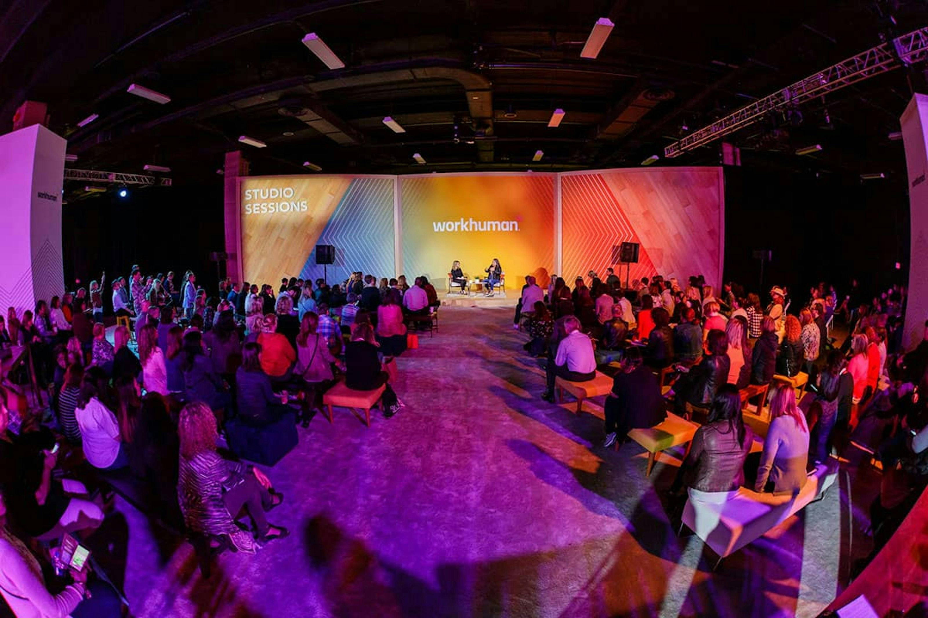 a image of conference attendees at the WorkHuman Live 2022 event